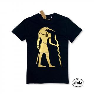 Tričko EGYPT 05 (pánske čierne tričko so zlatou potlačou)