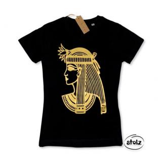 Tričko EGYPT 06 (dámske čierne tričko so zlatou potlačou)