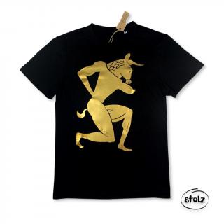 Tričko EGYPT 07 (pánske čierne tričko so zlatou potlačou)