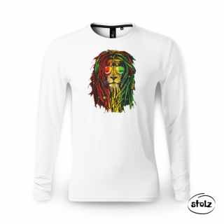 Tričko Rasta 01 (unisex biele tričko s dlhým rukávom)