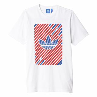 ADIDAS STRIPETREFOIL T-Shirt AJ7117, biele  (Tričko ADIDAS Stripetrefoil T-Shirt AJ7117, biele)
