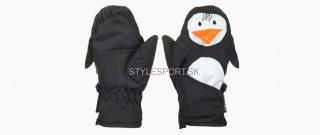 ZIENER Lanimal minis gloves, black/orange (Detské rukavice na zimu Ziener, čierna/oranžová)