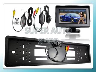 Cúvacia kamera v špz + 4,3  LCD monitor bezdrôtový prenos WIFI