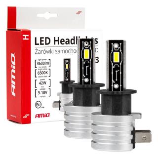 LED žiarovky hlavného svietenia H3 H-mini Series AMiO-03330