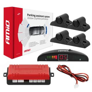 Parkovací asistent LED 4-senzorové čierne TRUCK 19mm