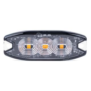 Výstražné osvetlenie oranžové 3x3W LED R65 R10 12/24V IP67