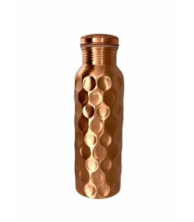 Ayur Water medená fľaša, diamantový vzor ​​700 ml