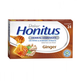 BYLINNÉ PASTILKY DABUR HONITUS zázvor a med 24 pastiliek