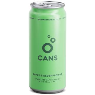 CANS Sýtená voda s príchuťou jablka a bazy 330 ml