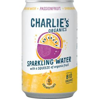 Charlie's Organics sýtená pitná voda s maracujovou šťavou 330 ml