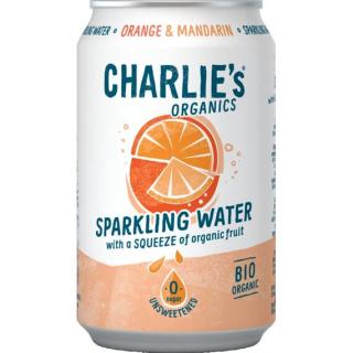 Charlie's Organics sýtená pitná voda s pomarančovou a mandarínkovou šťavou 330 ml