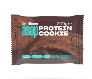 GymBeam ASAP Protein Cookie trojitá čokoláda 70g