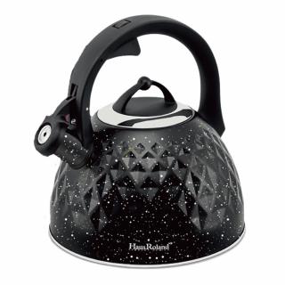 HOME ELEMENTS-HR Varná nerezová kanvica 2,5 l, čierna