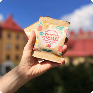 JOM cukríky SNACK PACK - kyslé JUICY PEACH 25g