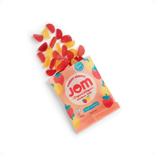JOM cukríky STRAWBERRY & PEACH 70g