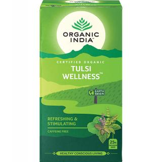 Organic India Tulsi Wellness, porciovaný čaj, 25 vreciek