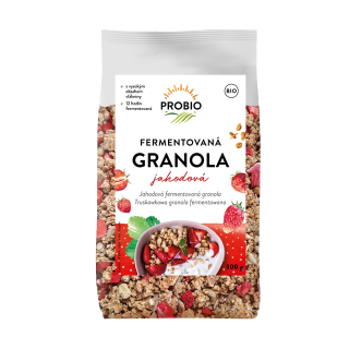 PROBIO Müsli chrumkavé - granola fermentovaná jahodová  BIO 300 g