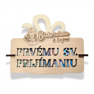 Darček k prvému svätému prijímaniu (Drevená obálka na peniaze)