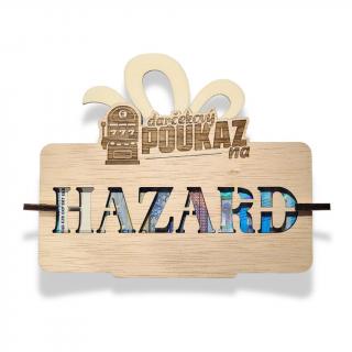 Darčekový poukaz na Hazard (Drevená obálka na peniaze)