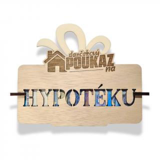 Darčekový poukaz na Hypotéku (Drevená obálka na peniaze)