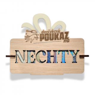 Darčekový poukaz na Nechty (Drevená obálka na peniaze)