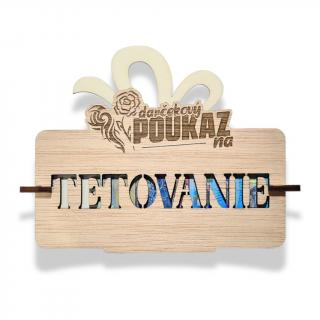 Darčekový poukaz na Tetovanie (Drevená obálka na peniaze)