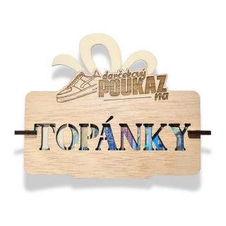 Darčekový poukaz na Topánky (Drevená obálka na peniaze)