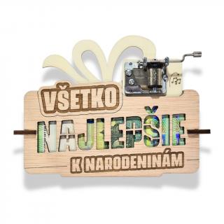 Obálka k narodeninám s verklíkom (Drevená obálka na peniaze)