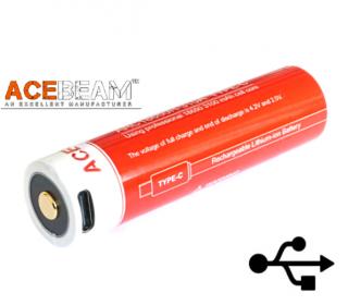 Acebeam IMR18650 3100mAh 15A s USB-C 3,6V chránený