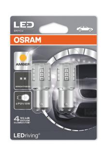 Auto žiarovka P21/5W LED 12V Oranžová Osram LEDriving Standard - Set (Autožiarovka P21W BAY15d 12V LED Oranžová Osram LEDriving Standard 1457YE-02B - Set 2ks)