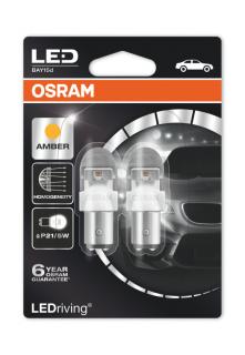 Auto-žiarovka P21/5W LED Oranžová 12V Osram LEDriving Premium Amber PY21/5W- Set (Auto žiarovka P21/5W BAY15d LED Oranžová 12V Osram LEDriving Premium 155YE-02B Amber (PY21/5W) - Set 2ks)