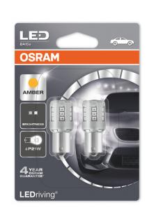 Auto žiarovka P21W LED 12V Oranžová Osram LEDriving Standard Amber - Set (Autožiarovka P21W BA15s 12V LED Oranžová Osram LEDriving Standard 7456YE-02B Amber - Set 2ks)