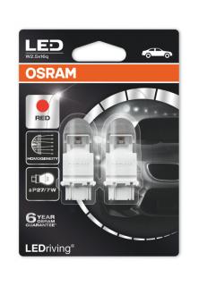 Auto-žiarovka P27/7W LED 3157 12V Červená Osram LEDriving Premium RED - Set (Auto žiarovka P27/7W (3157) LED W2.5x16q 12V Červená Osram LEDriving Premium 3557R-02B RED - Set 2ks)