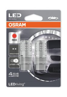 Auto-žiarovka P27/7W LED 3157 12V Červená Osram LEDriving Standard Set (Autožiarovka P27/7W (3157) LED W2.5x16q 12V Červená Osram LEDriving Standard 3547R-02B - Set 2ks)