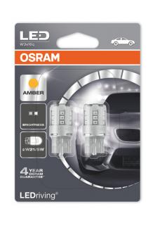 Auto-žiarovka W21/5W LED W3x16q 12V Oranžová Osram LEDriving Standard - Set (Auto žiarovka W21/5W T20 LED (7443) W3x16q 12V Oranžová Osram LEDriving Standard 7715YE-02B Amber - Set 2ks)