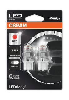 Auto-žiarovka W21W LED W3x16d 12V Červená Osram LEDriving Premium - Set (Auto žiarovka W21W T20 LED (7440) W3x16d 12V Červená Osram LEDriving Premium 7905R-02B - Set 2ks)
