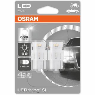 Auto-žiarovka W21W LED W3x16d 12V Studená Biela Osram LEDriving Standard - Set (Auto žiarovka W21W T20 LED (7440) W3x16d 12V Studená Biela Osram LEDriving Standard 7705CW-02B - Set 2ks)