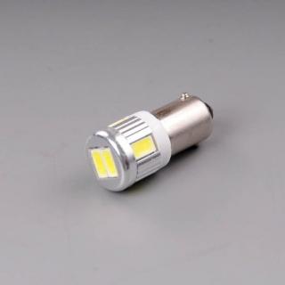 LED 12V T4W Ba9s studená biela 6xSMD