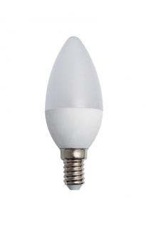 LED E14 45W neutrálna biela žiarovka 230V SADN 5W 4000K tvar C37 sviečka (LED závit E14 ako 45W neutrálna denná biela žiarovka 230V SADN spotreba 5W 4000K v tvare C37 sviečky)