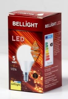 LED žiarovka E14 230V 5W 2700K teplá biela 350lm