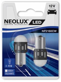 LED žiarovka P21W NEOLUX 12V BA15s 1,2W studená biela SET 2ks (LED autožiarovka P21W NEOLUX 12V BA15s 1,2W studená biela 6000K Sada 2ks)
