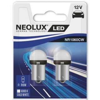 LED žiarovka R10W NEOLUX 12V BA15s 1,2W studená biela SET 2ks (LED autožiarovka R10W NEOLUX 12V BA15s 1,2W studená biela 6000K Sada 2ks)