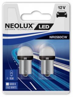 LED žiarovka R5W NEOLUX 12V BA15s 0,8W studená biela SET 2ks (LED autožiarovka R5W NEOLUX 12V BA15s 0,8W studená biela 6000K Sada 2ks)
