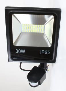 Senzorový LED Reflektor BELLIGHT 230V 30W s čidlom PIR nahrádza 150W halogénový (Vonkajší senzorový LED Reflektor BELLIGHT 230V s výkonom 30W 2700lm s Pohybovým snímačom (čidlom) PIR náhrada za 150W halogénový - Neutrálna denná biela)