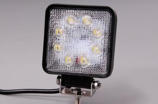 Štvorcový pracovný LED svetlomet 27W 10-30V prídavné svetlo (Štvorcový pracovný LED svetlomet 27W 1600lm 10V - 30V prídavné svetlo)