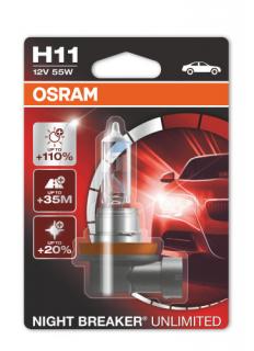 Žiarovka H11 OSRAM Night Breaker Unlimited 12V 1ks (Žiarovka H11 OSRAM Night Breaker Unlimited 12V 55W PGJ19-2)