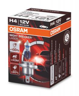 Žiarovka H4 OSRAM Night Breaker LASER 12V 1ks (Autožiarovka H4 OSRAM Night Breaker LASER 12V 60/55W P43t +130% viac svetla - 1ks)