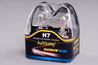 Žiarovka H7 AUTOLAMP 12V 55W PX26d Rainbow Blue do Hmly, Sneženia a Dažďa - 2ks (Žiarovka H7 AUTOLAMP 12V 55W PX26d RainbowBlue do Zlého počasia - Hmly, Sneženia a Dažďa - Set 2ks)