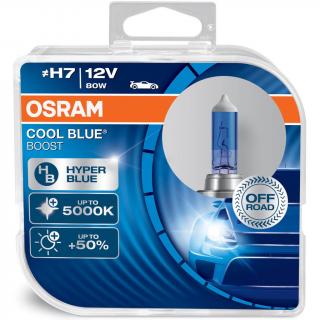 Žiarovka H7 OSRAM CoolBlue Booster 12V 80W HyperBlue Modrá +50% svetla - Set 2ks (Žiarovka H7 OSRAM Cool Blue Booster 12V 80W PX26d Hyper Blue Modrá 5000K +50% viac svetla - Sada 2ks)
