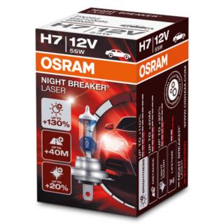 Žiarovka H7 OSRAM Night Breaker LASER 12V 1ks (Autožiarovka H7 OSRAM Night Breaker LASER 12V 55W PX26d +130% viac svetla - 1ks)